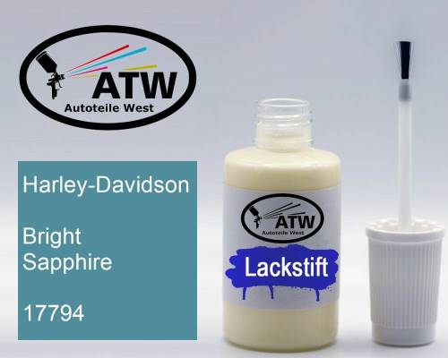 Harley-Davidson, Bright Sapphire, 17794: 20ml Lackstift, von ATW Autoteile West.